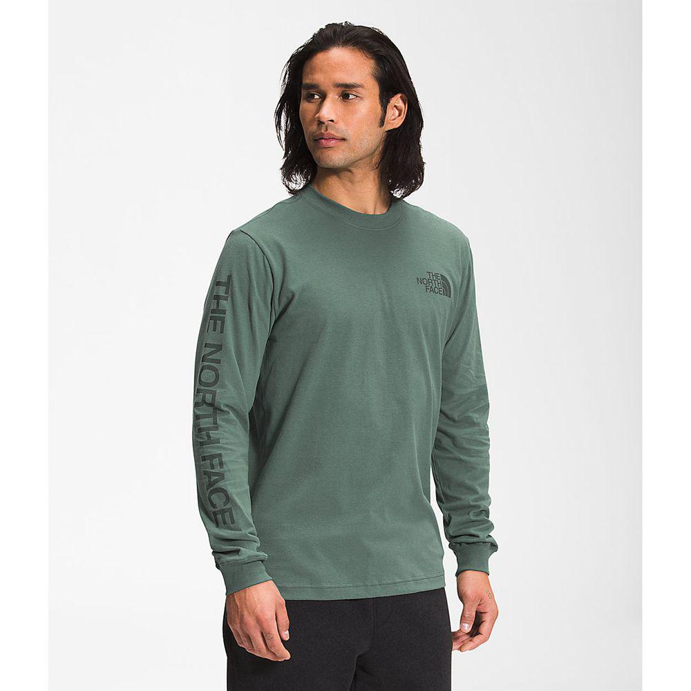 The North Face Long Sleeve Tnf™ Sleeve Hit Ανδρικα Μπλούζα Με Μακρύ Μανίκι - Πρασινο (PHYG91460)